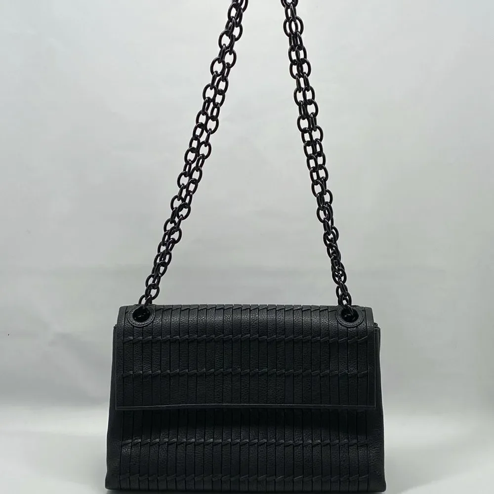 Nancy Gonzalez Madison Woven Leather Shoulder Bag